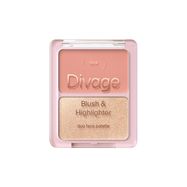 BLUSH & HIGHLIGHTER DUO FACE PALETTE - Divage Milano